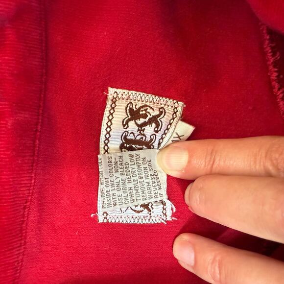 Y2K Western Red Corduroy Jacket 1X Button Front Plus Size Stretch Holiday Bold - Picture 14 of 14